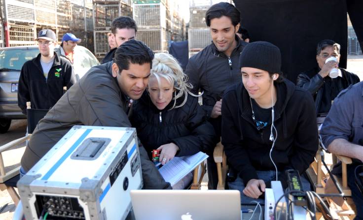 director ajmal zaheer ahmad on set